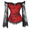Lace long-sleeve one-line tights corset