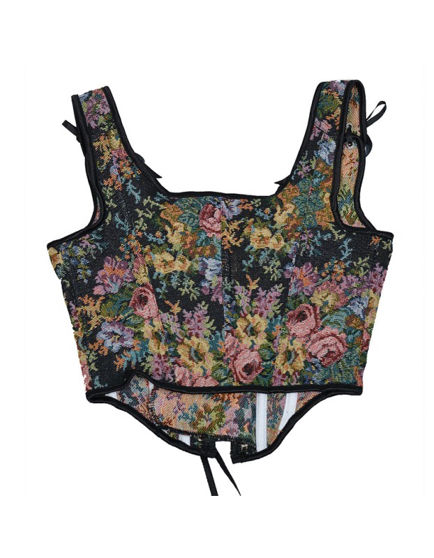 French Vintage Suspenders Waist Trainer Court Slimming Body Shaper Corset Tops For Women SML21668