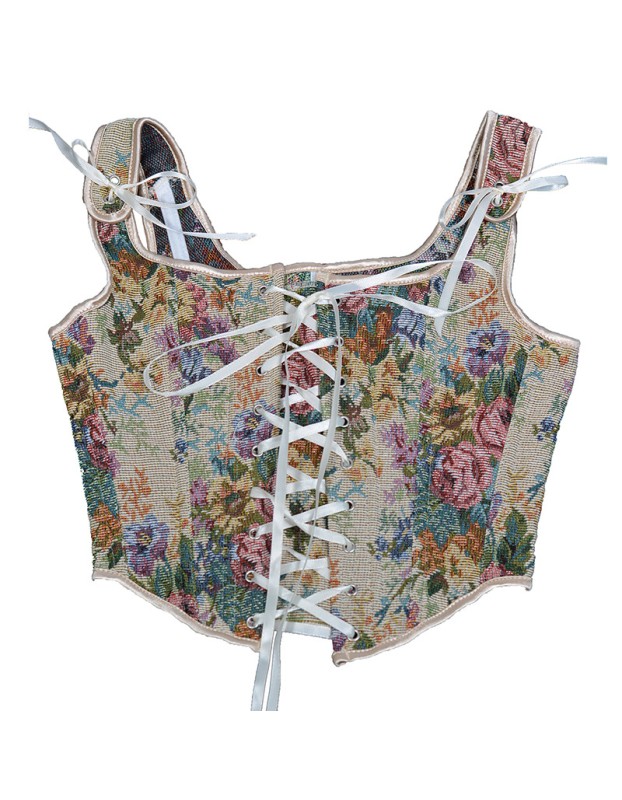 French Vintage Suspenders Waist Trainer Court Slimming Body Shaper Corset Tops For Women SML21668