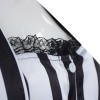 New Underworld Suit Costume Cosplay Black And White Striped Mage Dress Horror Halloween A178