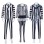 New Underworld Suit Costume Cosplay Black And White Striped Mage Dress Horror Halloween A178