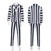 New Underworld Suit Costume Cosplay Black And White Striped Mage Dress Horror Halloween A178