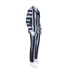 New Underworld Suit Costume Cosplay Black And White Striped Mage Dress Horror Halloween A178