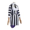 New Underworld Suit Costume Cosplay Black And White Striped Mage Dress Horror Halloween A178