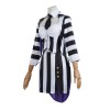 New Underworld Suit Costume Cosplay Black And White Striped Mage Dress Horror Halloween A178
