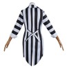 New Underworld Suit Costume Cosplay Black And White Striped Mage Dress Horror Halloween A178