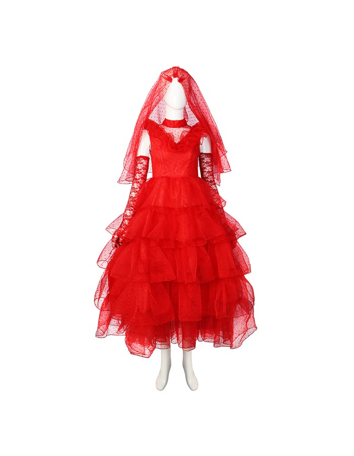 Underworld Dress Mage Cosplay Costume Red Wedding Suit Ghost Bride Horror Costume HW3069