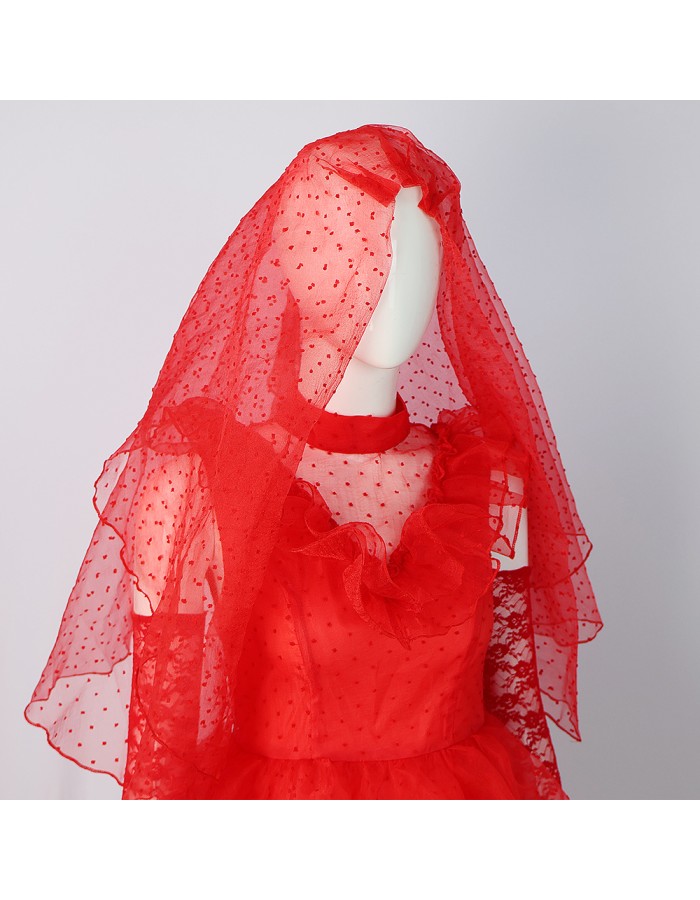 Underworld Dress Mage Cosplay Costume Red Wedding Suit Ghost Bride Horror Costume HW3069