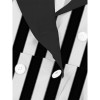 Striped Underworld Suit Slim Fit Collar Short Sleeved Cosplay Mage Costume Swing Dress MX5173 MX8228 MX8395