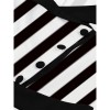 Striped Underworld Suit Slim Fit Collar Short Sleeved Cosplay Mage Costume Swing Dress MX5173 MX8228 MX8395