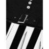 Striped Underworld Suit Slim Fit Collar Short Sleeved Cosplay Mage Costume Swing Dress MX5173 MX8228 MX8395