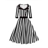 Striped Underworld Suit Slim Fit Collar Short Sleeved Cosplay Mage Costume Swing Dress MX5173 MX8228 MX8395