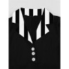 Striped Underworld Suit Slim Fit Collar Short Sleeved Cosplay Mage Costume Swing Dress MX5173 MX8228 MX8395