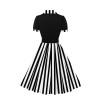 Striped Underworld Suit Slim Fit Collar Short Sleeved Cosplay Mage Costume Swing Dress MX5173 MX8228 MX8395