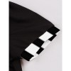 Striped Underworld Suit Slim Fit Collar Short Sleeved Cosplay Mage Costume Swing Dress MX5173 MX8228 MX8395