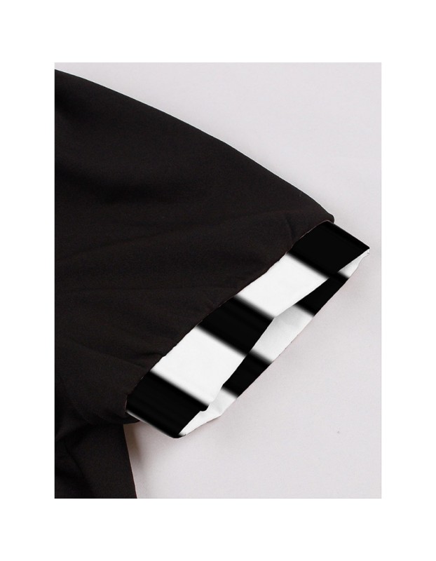 Striped Underworld Suit Slim Fit Collar Short Sleeved Cosplay Mage Costume Swing Dress MX5173 MX8228 MX8395