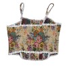 Vintage Bustier Oil Painting Jacquard Embroidery Halter Vest Fishbone Shapewear Lace Corset SML21738