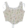 Sexy Women Corset Top French Bustier Small Floral Strap Fishbone Short Vest Bustier Crop SML21639