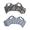 Blue Gold Flower Bustier Half Breast Leaf Print Vest Woman Vintage Chest Wrap Court Corset  SML388