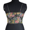 Vintage Bustier Oil Painting Jacquard Embroidery Halter Vest Fishbone Shapewear Lace Corset SML21738