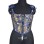 Blue Gold Flower Bustier Half Breast Leaf Print Vest Woman Vintage Chest Wrap Court Corset  SML388