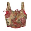 Double Vest Chest Top Butterfly Shoulder Strap Knot Ink Chrysanthemum Fishbone Corset SML1102