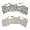 Lace-up Corset Vintage Large Orchid Print Bustier Crop Folded Waistcoat Blouse Corset SML21008