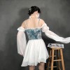 Vintage Bustier Oil Painting Jacquard Embroidery Halter Vest Fishbone Shapewear Lace Corset SML21738