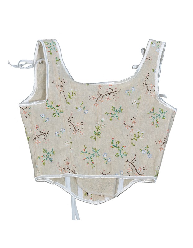 Sexy Women Corset Top French Bustier Small Floral Strap Fishbone Short Vest Bustier Crop SML21639