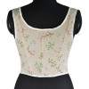 Sexy Women Corset Top French Bustier Small Floral Strap Fishbone Short Vest Bustier Crop SML21639