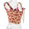 Plant Flowers Bustier Yarn-Dyed Jacquard Oil Painting Style Ink Chrysanthemum Vintage Corset  SML1101