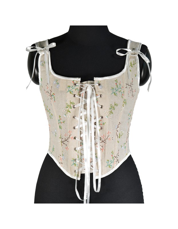 Sexy Women Corset Top French Bustier Small Floral Strap Fishbone Short Vest Bustier Crop SML21639