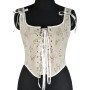 Sexy Women Corset Top French Bustier Small Floral Strap Fishbone Short Vest Bustier Crop SML21639
