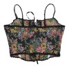 Vintage Bustier Oil Painting Jacquard Embroidery Halter Vest Fishbone Shapewear Lace Corset SML21738