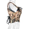 Plant Flowers Bustier Yarn-Dyed Jacquard Oil Painting Style Ink Chrysanthemum Vintage Corset  SML1101