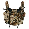 Plant Flowers Bustier Yarn-Dyed Jacquard Oil Painting Style Ink Chrysanthemum Vintage Corset  SML1101
