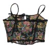 Vintage Bustier Oil Painting Jacquard Embroidery Halter Vest Fishbone Shapewear Lace Corset SML21738