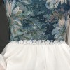 Vintage Bustier Oil Painting Jacquard Embroidery Halter Vest Fishbone Shapewear Lace Corset SML21738