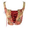 Double Vest Chest Top Butterfly Shoulder Strap Knot Ink Chrysanthemum Fishbone Corset SML1102