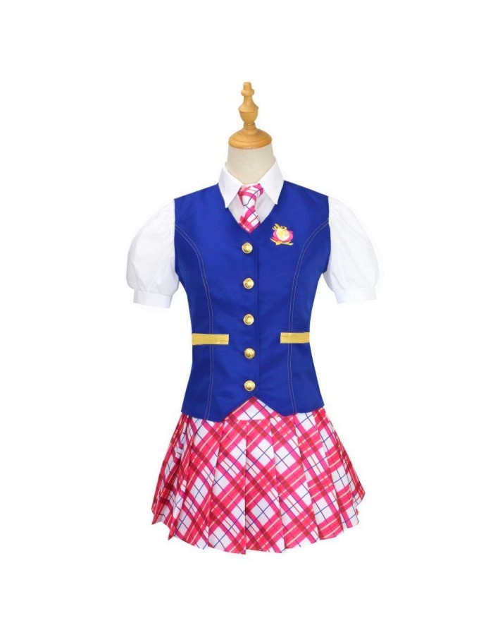 Girls Striped Costume Princess Dress Cosplay Stage Performance College Plaid School Uniform  FL01