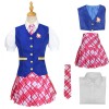 Girls Striped Costume Princess Dress Cosplay Stage Performance College Plaid School Uniform  FL01