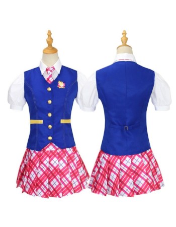 Girls Striped Costume Princess Dress Cosplay Stage Performance College Plaid School Uniform  FL01