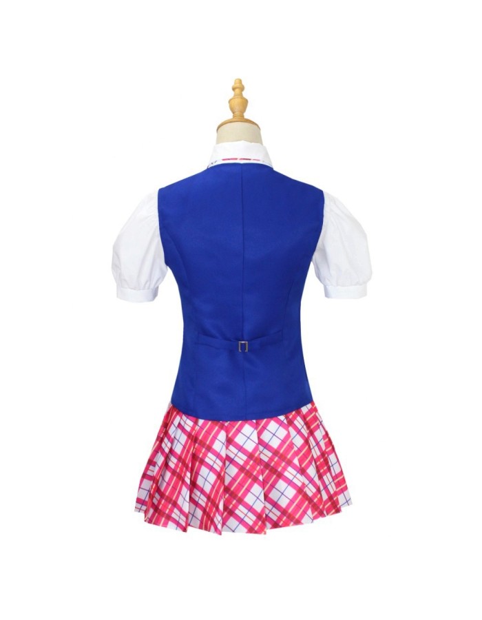 Girls Striped Costume Princess Dress Cosplay Stage Performance College Plaid School Uniform  FL01