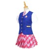Girls Striped Costume Princess Dress Cosplay Stage Performance College Plaid School Uniform  FL01