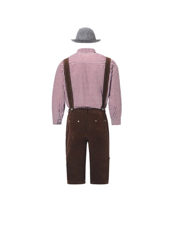 Men Oktoberfest Suspenders Plaid Beer Suit Servant Cosplay Maid Costume XY82342