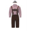 Men Oktoberfest Suspenders Plaid Beer Suit Servant Cosplay Maid Costume XY82342