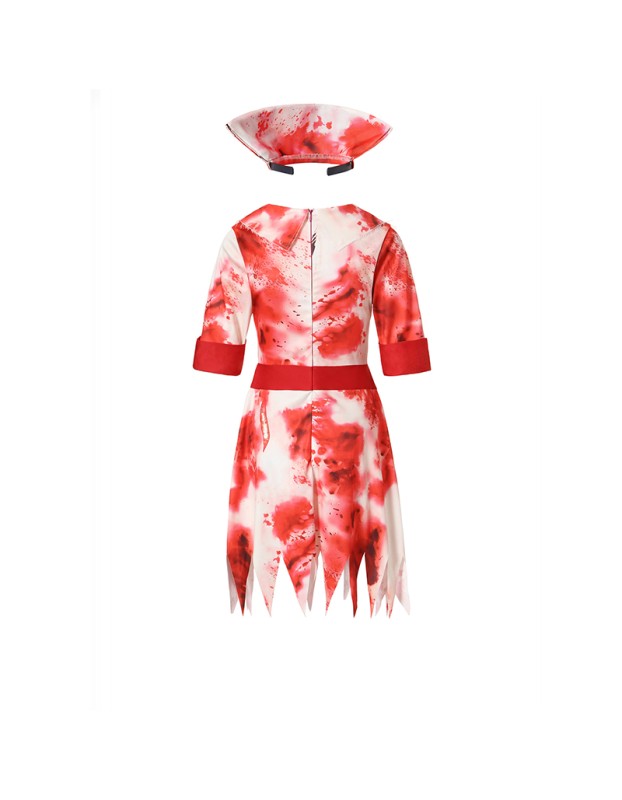 Halloween Horror Campus Costume Women Zombie Bloody Nurse Cosplay Costume Party Dress Up XY82333