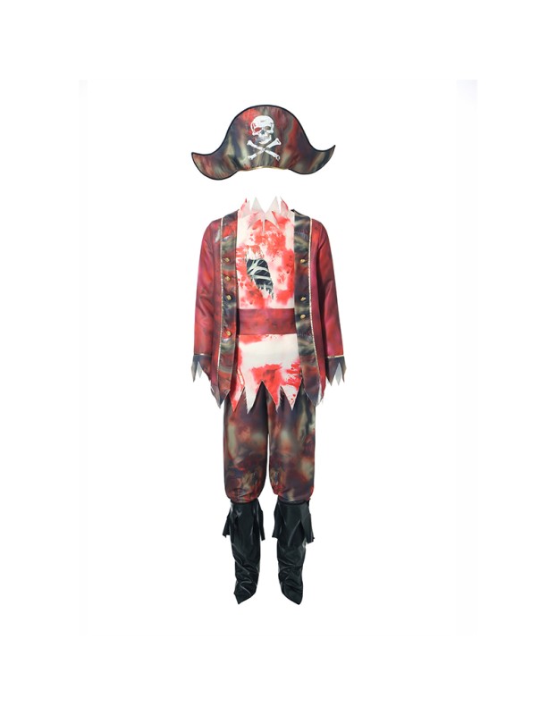 Pirate Game Uniform Costume Masquerade Captain Zombie Men Pirate Cosplay XY82337