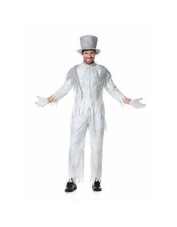 Halloween White Gghost Corpse Vampire Men Cosplay Demon Bar Party Costume XY82343