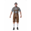 Men Oktoberfest Suspenders Plaid Beer Suit Servant Cosplay Maid Costume XY82342
